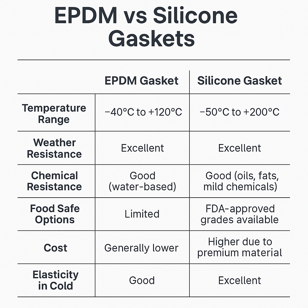 EPDM vs Silicone Gaskets